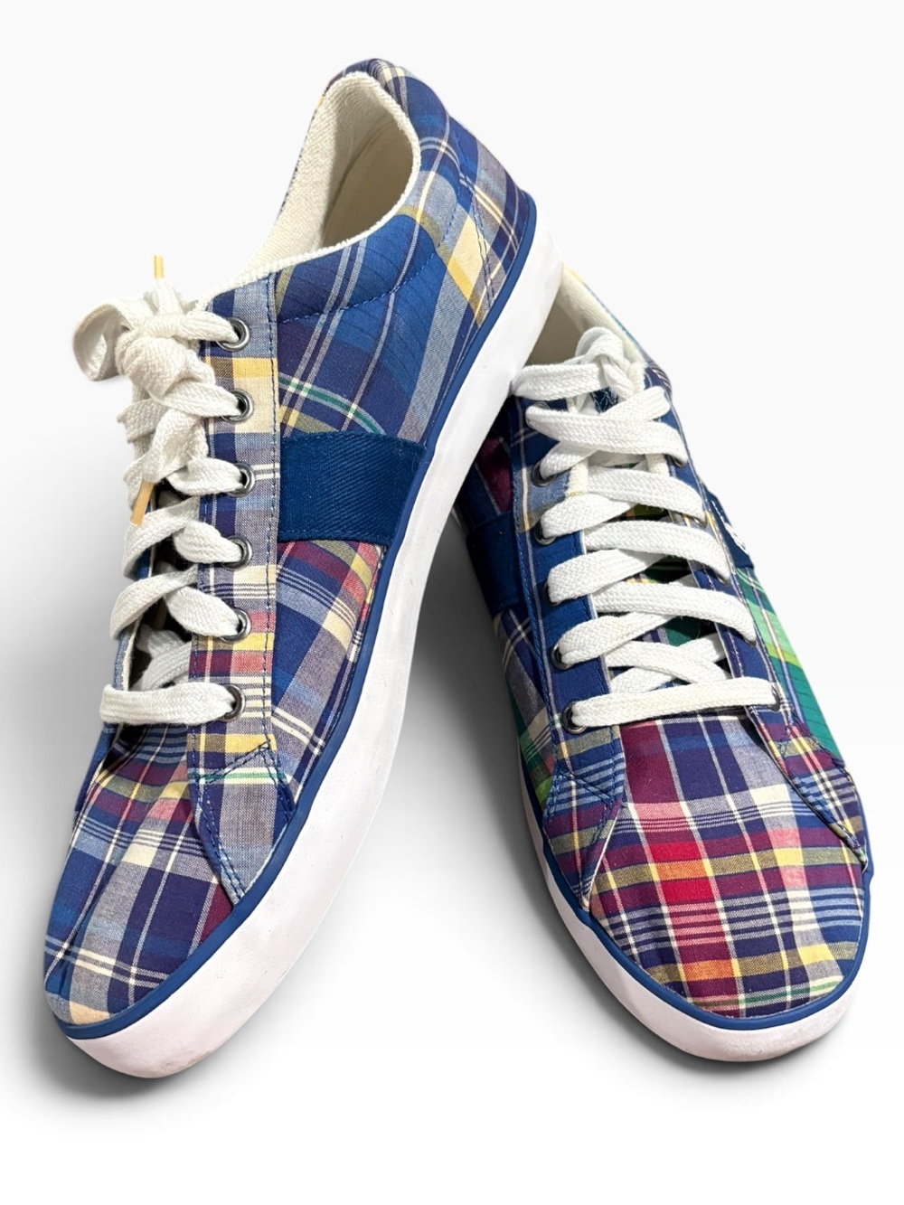 Polo Ralph Lauren Plaid Lace Up Shoes Size 12D